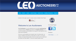 Desktop Screenshot of leoauctioneers.co.za