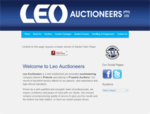 Tablet Screenshot of leoauctioneers.co.za